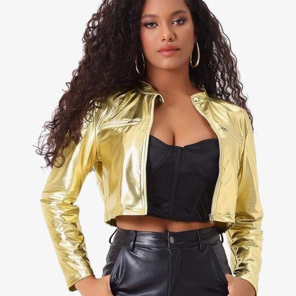 Cropped Gold Jacket - Picture 1 of 14